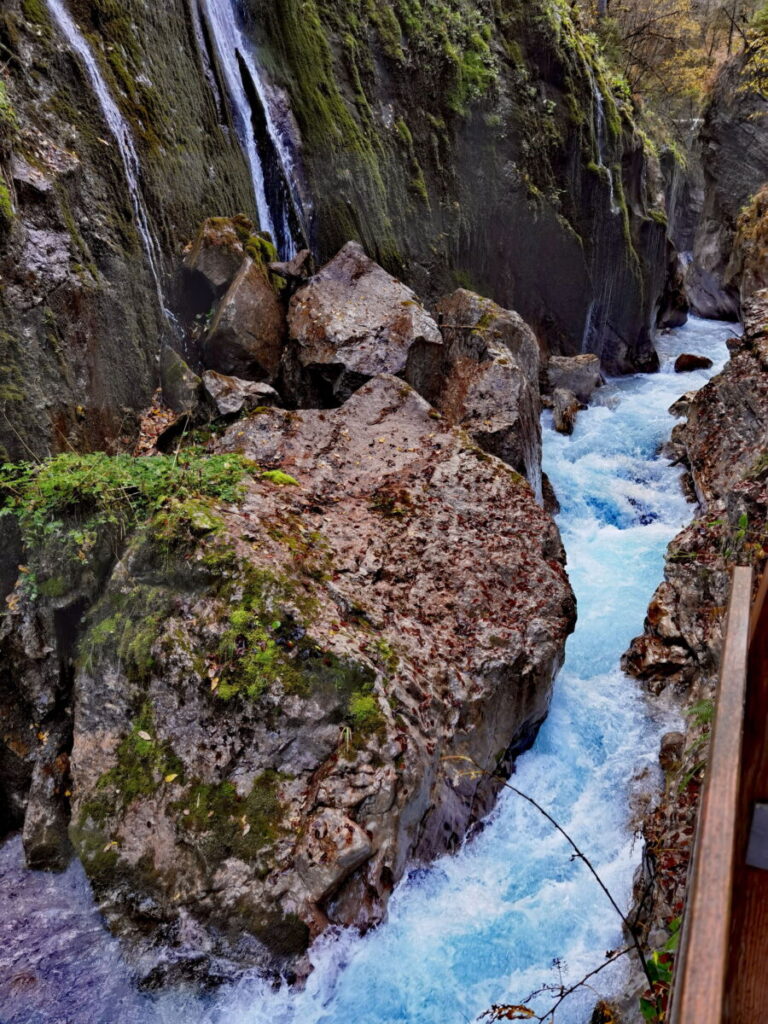 Massive Naturgewalten in der Wimbachklamm - riesige Felsbrocken