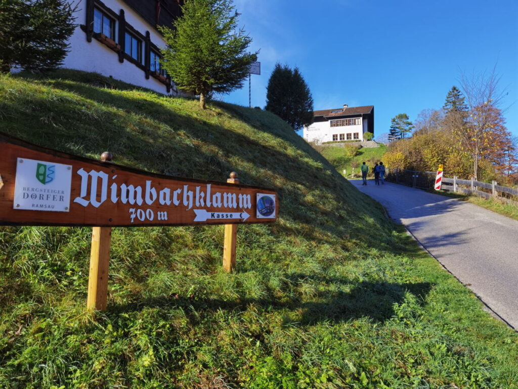 Der Anfang der Wimbachklamm Wanderung oberhalb der Wimbachbrücke