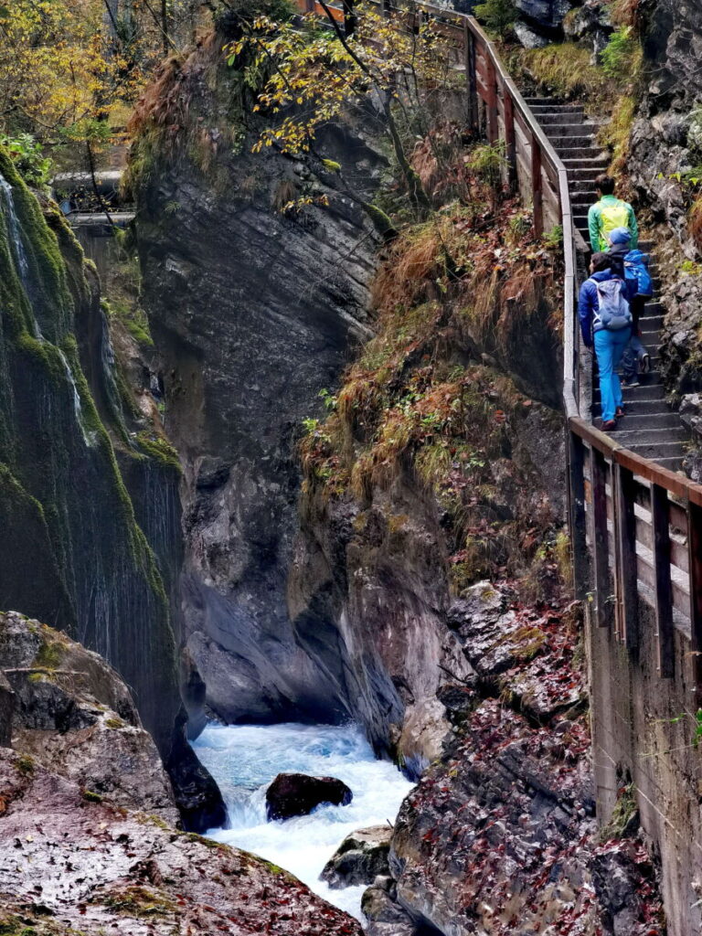 Wimbach Gorge hiking - you have to pass some steps